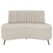 Sofá 2 Lugares para Sala Living 135cm Pés Palito Tamar K04 Bouclê Bege - Mpozenato