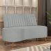 Sofá 2 Lugares para Sala Living 135cm Pés Palito Tamar K04 Bouclê Cinza - Mpozenato