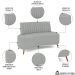 Sofá 2 Lugares para Sala Living 135cm Pés Palito Tamar K04 Bouclê Cinza - Mpozenato