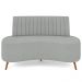 Sofá 2 Lugares para Sala Living 135cm Pés Palito Tamar K04 Bouclê Cinza - Mpozenato