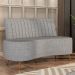 Sofá 2 Lugares para Sala Living 135cm Pés Palito Tamar K04 Linho Cinza - Mpozenato