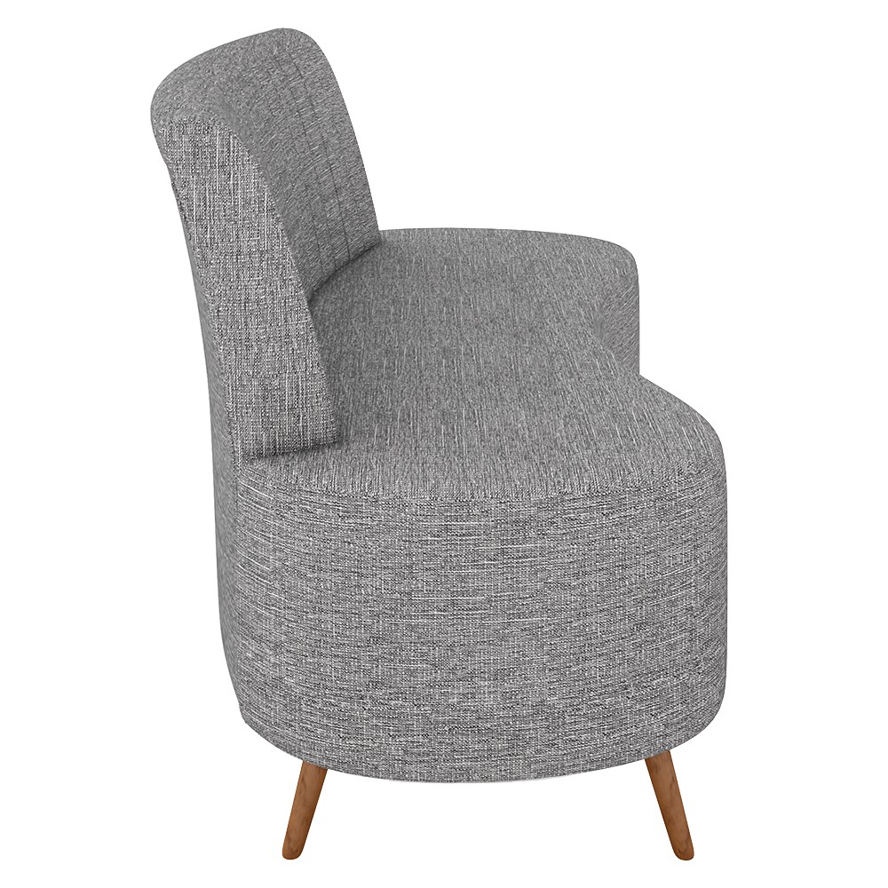Sofá 2 Lugares para Sala Living 135cm Pés Palito Tamar K04 Linho Cinza - Mpozenato