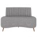 Sofá 2 Lugares para Sala Living 135cm Pés Palito Tamar K04 Linho Cinza - Mpozenato
