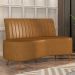 Sofá 2 Lugares para Sala Living 135cm Pés Palito Tamar K04 Sintético Caramelo - Mpozenato
