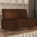 Sofá 2 Lugares para Sala Living 135cm Pés Palito Tamar K04 Sintético Marrom - Mpozenato