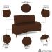 Sofá 2 Lugares para Sala Living 135cm Pés Palito Tamar K04 Sintético Marrom - Mpozenato