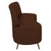 Sofá 2 Lugares para Sala Living 135cm Pés Palito Tamar K04 Sintético Marrom - Mpozenato