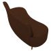 Sofá 2 Lugares para Sala Living 135cm Pés Palito Tamar K04 Sintético Marrom - Mpozenato
