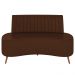 Sofá 2 Lugares para Sala Living 135cm Pés Palito Tamar K04 Sintético Marrom - Mpozenato