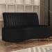 Sofá 2 Lugares para Sala Living 135cm Pés Palito Tamar K04 Sintético Preto - Mpozenato