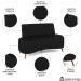 Sofá 2 Lugares para Sala Living 135cm Pés Palito Tamar K04 Sintético Preto - Mpozenato