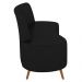 Sofá 2 Lugares para Sala Living 135cm Pés Palito Tamar K04 Sintético Preto - Mpozenato