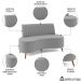 Sofá 2 Lugares para Sala Living 135cm Pés Palito Tamar K04 Veludo Cinza - Mpozenato