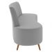 Sofá 2 Lugares para Sala Living 135cm Pés Palito Tamar K04 Veludo Cinza - Mpozenato