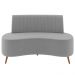 Sofá 2 Lugares para Sala Living 135cm Pés Palito Tamar K04 Veludo Cinza - Mpozenato