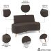 Sofá 2 Lugares para Sala Living 135cm Pés Palito Tamar K04 Veludo Marrom - Mpozenato