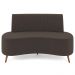 Sofá 2 Lugares para Sala Living 135cm Pés Palito Tamar K04 Veludo Marrom - Mpozenato