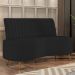 Sofá 2 Lugares para Sala Living 135cm Pés Palito Tamar K04 Veludo Preto - Mpozenato