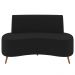 Sofá 2 Lugares para Sala Living 135cm Pés Palito Tamar K04 Veludo Preto - Mpozenato