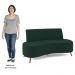 Sofá 2 Lugares para Sala Living 135cm Pés Palito Tamar K04 Veludo Verde - Mpozenato