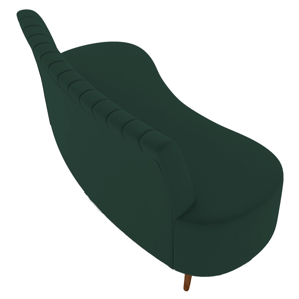 Sofá 2 Lugares para Sala Living 135cm Pés Palito Tamar K04 Veludo Verde - Mpozenato