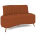 Sofá 2 Lugares para Sala Living 135cm Pés Palito Tamar Z08 Boucle Terracota - Mpozenato