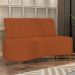 Sofá 2 Lugares para Sala Living 135cm Pés Palito Tamar Z08 Boucle Terracota - Mpozenato