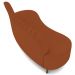 Sofá 2 Lugares para Sala Living 135cm Pés Palito Tamar Z08 Boucle Terracota - Mpozenato