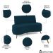 Sofá 2 Lugares para Sala Living 135cm Pés Palito Tamar Z08 Veludo Azul - Mpozenato