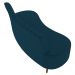 Sofá 2 Lugares para Sala Living 135cm Pés Palito Tamar Z08 Veludo Azul - Mpozenato
