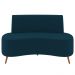 Sofá 2 Lugares para Sala Living 135cm Pés Palito Tamar Z08 Veludo Azul - Mpozenato