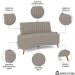 Sofá 2 Lugares para Sala Living 160cm Pés Palito Tamar Z08 Boucle Bege Escuro - Mpozenato