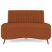 Sofá 2 Lugares para Sala Living 160cm Pés Palito Tamar Z08 Boucle Terracota - Mpozenato