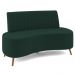 Sofá 2 Lugares para Sala Living 160cm Pés Palito Tamar Z08 Veludo Verde - Mpozenato
