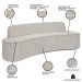 Sofá 2 Lugares para Sala de Estar Living 150cm Koane D06 Bouclê Creme - Mpozenato