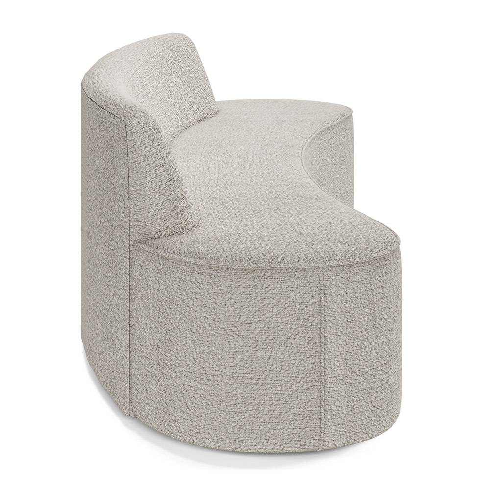 Sofá 2 Lugares para Sala de Estar Living 150cm Koane D06 Bouclê Creme - Mpozenato