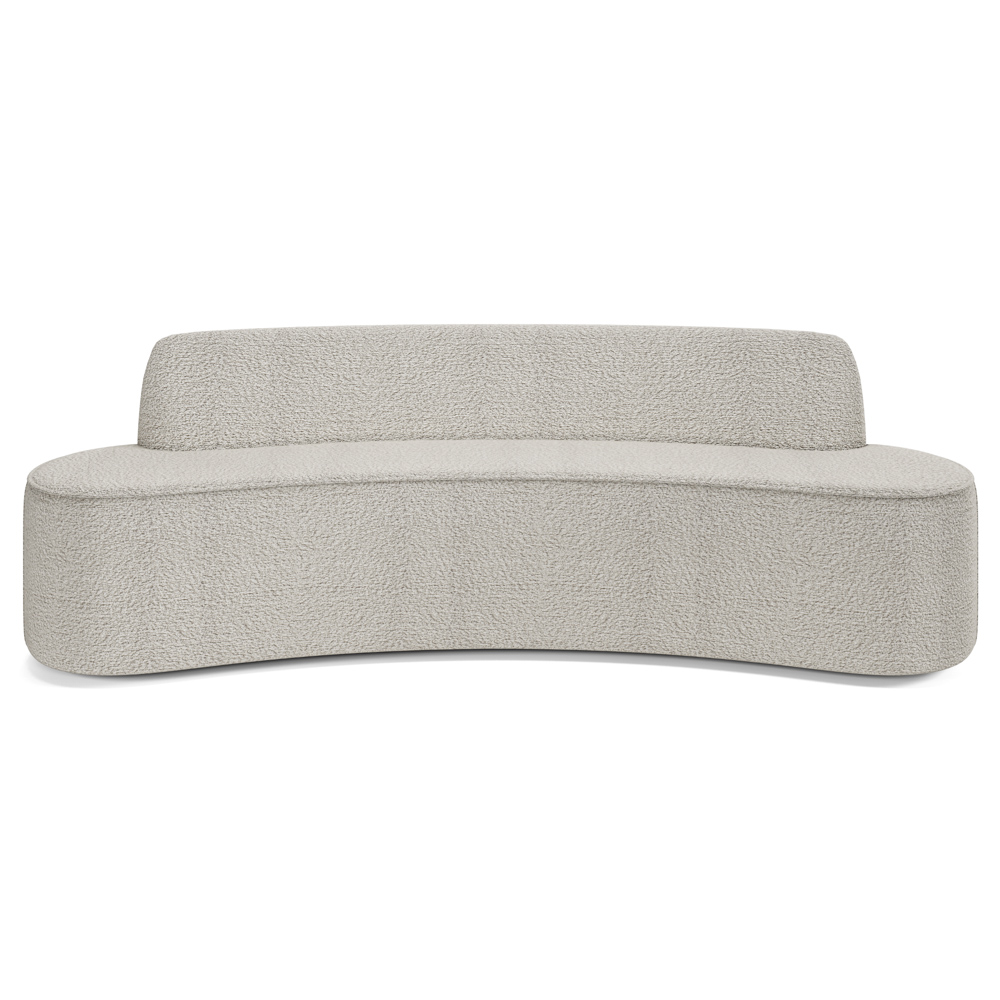 Sofá 2 Lugares para Sala de Estar Living 150cm Koane D06 Bouclê Creme - Mpozenato