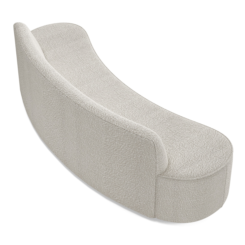 Sofá 2 Lugares para Sala de Estar Living 150cm Koane D06 Bouclê Creme - Mpozenato
