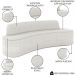 Sofá 2 Lugares para Sala de Estar Living 150cm Koane D06 Bouclê Off White - Mpozenato