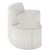 Sofá 2 Lugares para Sala de Estar Living 150cm Koane D06 Bouclê Off White - Mpozenato