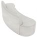Sofá 2 Lugares para Sala de Estar Living 150cm Koane D06 Bouclê Off White - Mpozenato