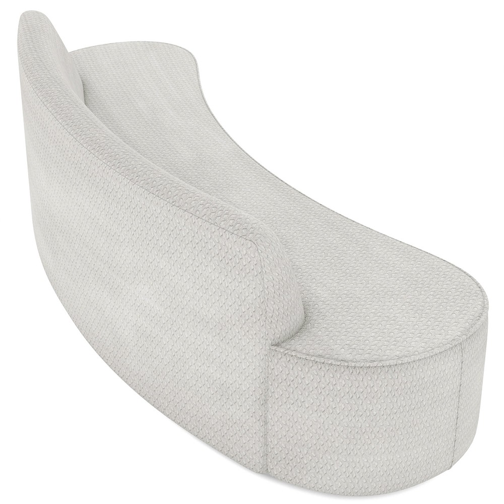 Sofá 2 Lugares para Sala de Estar Living 150cm Koane D06 Bouclê Off White - Mpozenato
