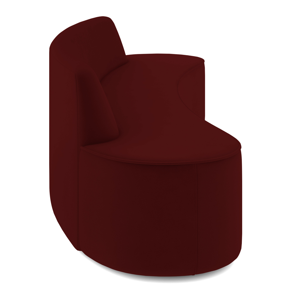 Sofá 2 Lugares para Sala de Estar Living 150cm Koane D06 Veludo Bordô - Mpozenato