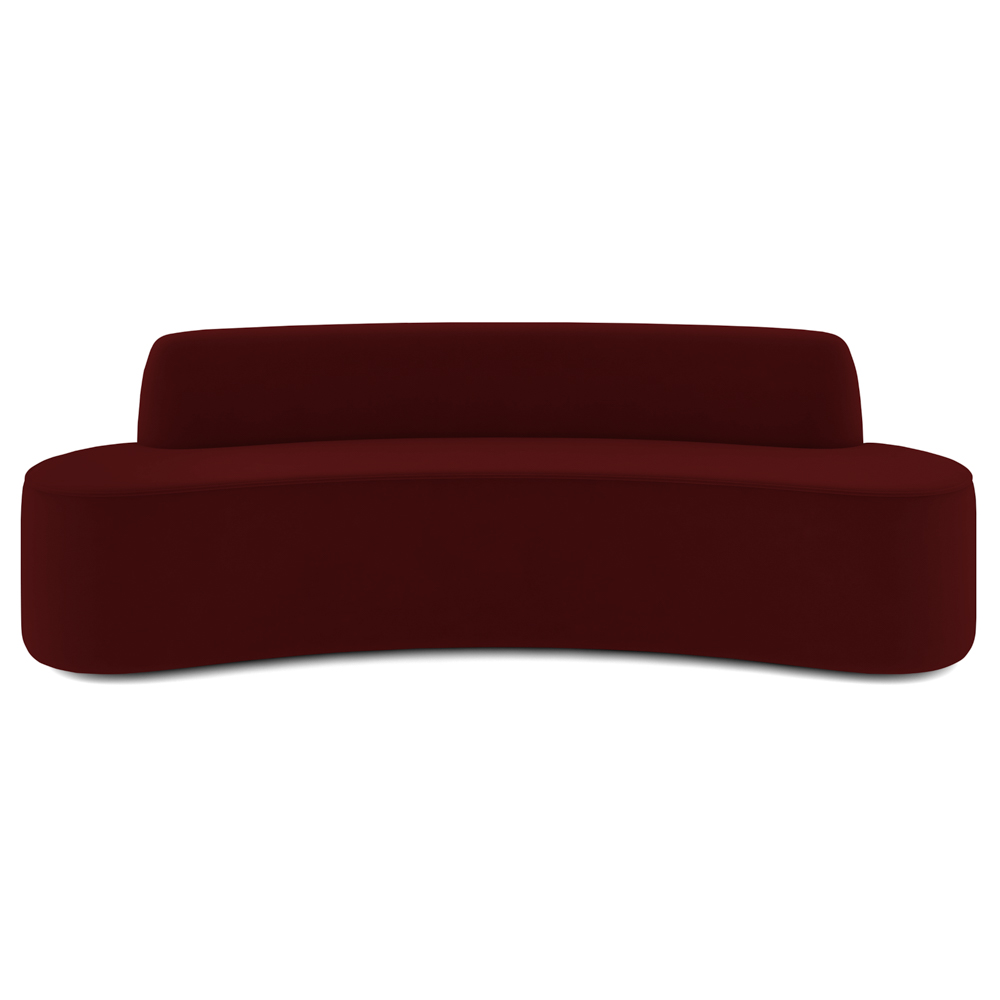Sofá 2 Lugares para Sala de Estar Living 150cm Koane D06 Veludo Bordô - Mpozenato