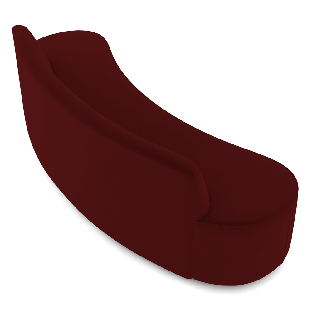 Sofá 2 Lugares para Sala de Estar Living 150cm Koane D06 Veludo Bordô - Mpozenato
