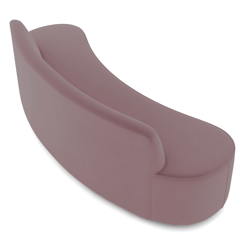 Sofá 2 Lugares para Sala de Estar Living 150cm Koane D06 Veludo Rosa - Mpozenato