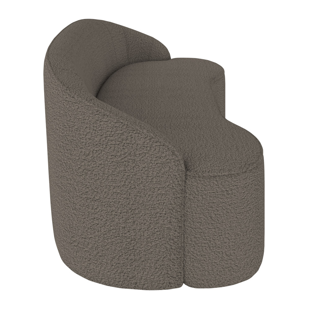 Sofá 2 Lugares para Sala de Estar Living 150cm Theo D06 Bouclê Castor - Mpozenato
