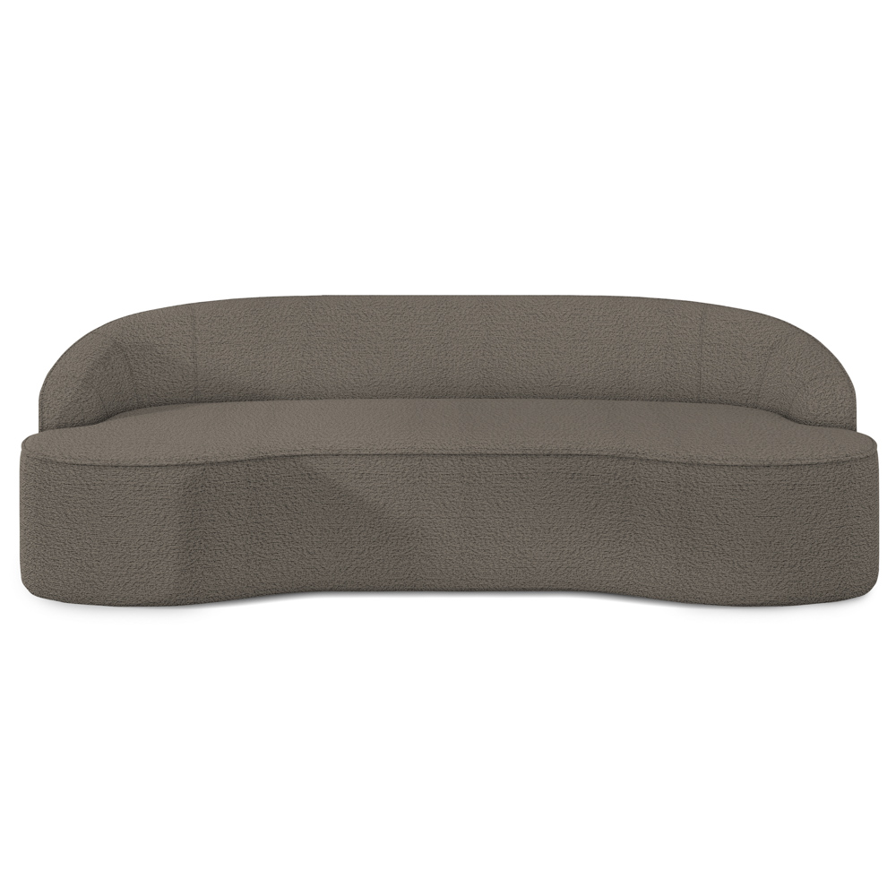 Sofá 2 Lugares para Sala de Estar Living 150cm Theo D06 Bouclê Castor - Mpozenato