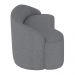Sofá 2 Lugares para Sala de Estar Living 150cm Theo D06 Bouclê Cinza - Mpozenato