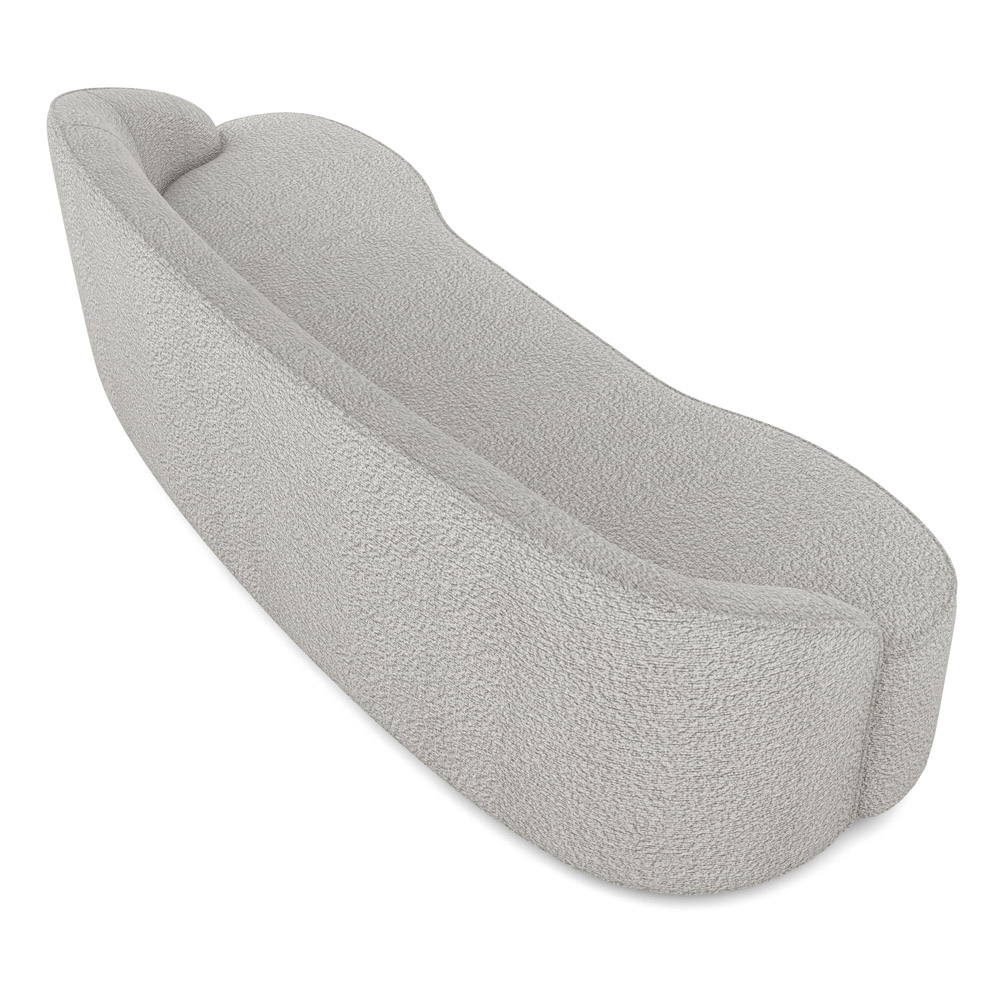 Sofá 2 Lugares para Sala de Estar Living 150cm Theo D06 Bouclê Creme - Mpozenato